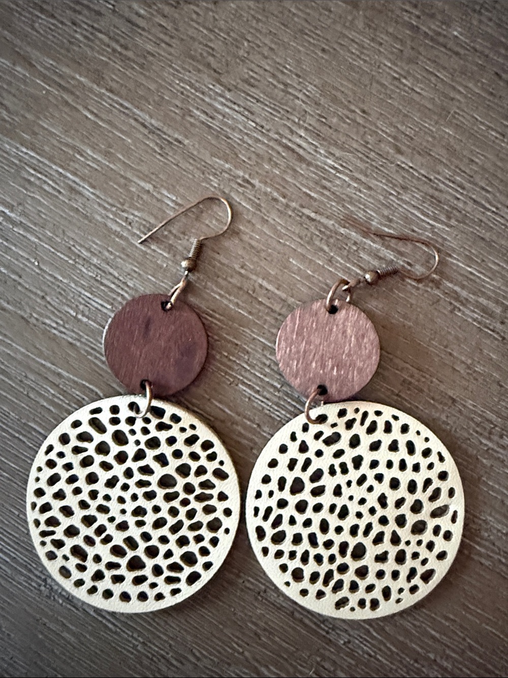 Handcrafted Gold and Rosewood Drop Earrings - Women Jewelry